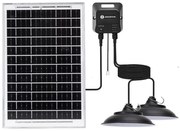 Aigostar - Lampadario solare LED con sensore 2xLED/35W/12V 6000 mAh 6500K diametro 15 cm
