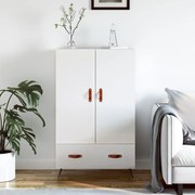 Credenza bianco lucido 69,5x31x115 cm in legno multistrato