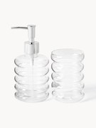 Set di 2 accessori da bagno in vetro soffiato Bubbly