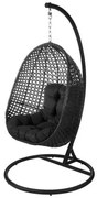 Sedia a Dondolo Dido 190 x 95 x 95 cm Nero Rattan