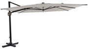 Ombrellone decentrato antracite NATERIAL L 287 x 387 cm con telo beige