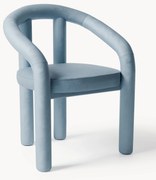 Sedia con braccioli in velluto Calan