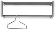 Attaccapanni da parete argentato in metallo con scaffale 80 cm Smooth – Spinder Design