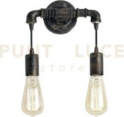 Applique a parete a parete amarcord ruggine 2 luci attacco e27 23x8...