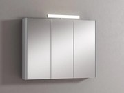Pensile con luce Akira laccato lucido grigio chiaro L 90 x H 70 x P 15.5 cm