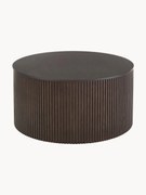 Tavolino-contenitore rotondo da salotto in legno Nele