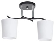 Lampadario a sospensione con supporto rigido ESNYR 2xE27/40W/230V nero/bianco