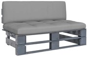 Divano centrale da giardino pallet legno pino impregnato grigio