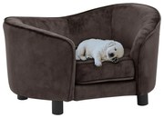 Divano per cani marrone 69x49x40 cm in peluche