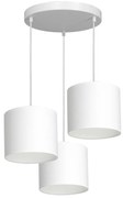 Lampadario a sospensione con filo ARDEN 3xE27/60W/230V bianco