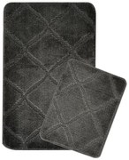 Set di tappetini per il bagno color antracite 2 pz 50x80 cm Cizgili – Foutastic