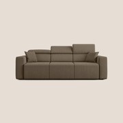 Orwell divano con 3 sedute estraibili in microfibra smacchiabile T11 marrone