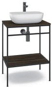 Mobile sottolavabo e lavabo Outline nero L 60 x H 92 x P 45.5 cm 1 vasca