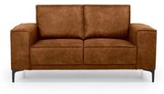 Divano in similpelle marrone cognac 164 cm Copenhagen - Scandic