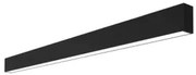 Plafoniera Lineare Nera da soffitto in Alluminio per Striscia LED 1 e 2 metri Variante Lunghezza 1 Metro