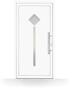 Portoncini in pvc, doppi vetri, bianco, 760 x 1885 mm ou su misura, modello Anzio, configura individualmente