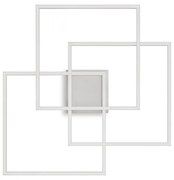 Plafoniera Moderna Frame Metallo Bianco Led 35W 3000K Luce Calda