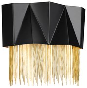 Applique Contemporanea Zuma Acciaio Nero Satinato Oro 3 Luci G9 3 Led