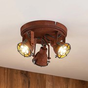 Lindby Scabra spot soffitto look ruggine, 3 luci