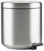 Cestino per la spazzatura color argento opaco in acciaio inox con pedale 4 l Ume – Zone