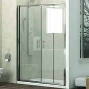 Kamalu - Box doccia nicchia 220 cm doppio scorrevole centrale KF6000