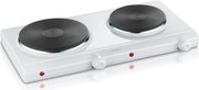 Severin DK 1042 - Fornello elettrico a due piastre 2500W/230V bianco