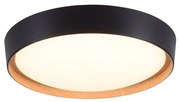 Lampada da soffitto rustica nera con LED dimmerabile a 3 livelli - Jure