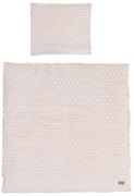 Set copripiumino e federa da bambini beige in misto cotone per culla 80x80 cm Frosty Almond – Roba