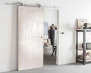 Porta scorrevole reversibile Horse bianco in legno bianco, L 96 x H 215 cm, con binario Ermes