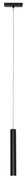 Lampada a sospensione moderna nera per sistema a binario monofase 4.5W 3000K - Magnetic Cassie