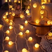 Catena di luci Con Pannello Solare da esterno a Bulbo 200 Led