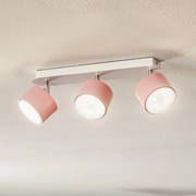Eko-Light Faretto da soffitto Cloudy 3 luci rosa