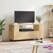 Mobile TV Bianco Rovere Sonoma 150x33,5x45cm Legno Multistrato