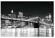 Stampa su tela Brooklyn2, grigio / argento bianco 100 x 140 cm