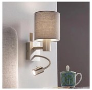 Eglo 96479 - Lampada LED flessibile PASTERI 1xE27/40W+LED/3,8W grigio