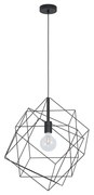 Lampadario Industrial Straiton 1 Luce Acciaio Nero Grande