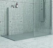 Piatto doccia 120x70 cm effetto pietra grigio cemento - KAMALU