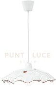 Lampadario a sospensione victoria bianca 1 luce attacco e27 42x42x1...