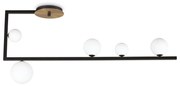 Plafoniera Industrial-Minimal Birds Metallo Nero 5 Luci G9 3W 3000K Luce Calda