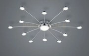 Bodrum plafoniera led cromata 12 luci + 1 con telcomando calda-fred...