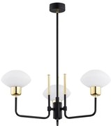 Argon 6166 - Lampadario a barra RAVELLO 3xE14/15W/230V nero/oro