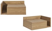 Comodini pensili finitura legno rovere chiaro con cassetto L40 cm (set di 2) NASTY