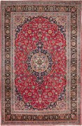 Kashan Tappeto 300x200 Rosso (Iran) Annodato A Mano