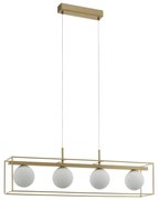 Lampadario Glamour Vallaspra dorato 4x E14 EGLO