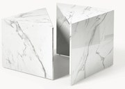 Set di 2 tavolini da salotto effetto marmo Vilma