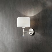 Applique Metallo Moderna Round Hotel Cromo Spazzolato 1 Luce E27