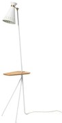 Warm Nordic - Cone Piantana con Tavolo Clear White /Oak Warm Nordic