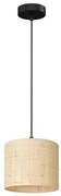 Lampadario a sospensione con filo RATTAN 1xE27/60W/230V diametro 18 cm rattan