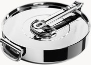 Padella in acciaio inossidabile con manico pieghevole e coperchio Space