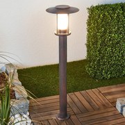 Lampioncino da giardino Pavlos Lindby, Marrone / Ruggine, Acciaio Inox, Campagna / Rustiche, Lampada LED da esterni